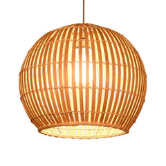 Calico Small Bamboo Round Pendant Light