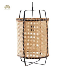 Cane Rattan Pendant Light 10 Inches