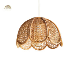 Cayla Bohemian Style Rattan Cane Pendant Light