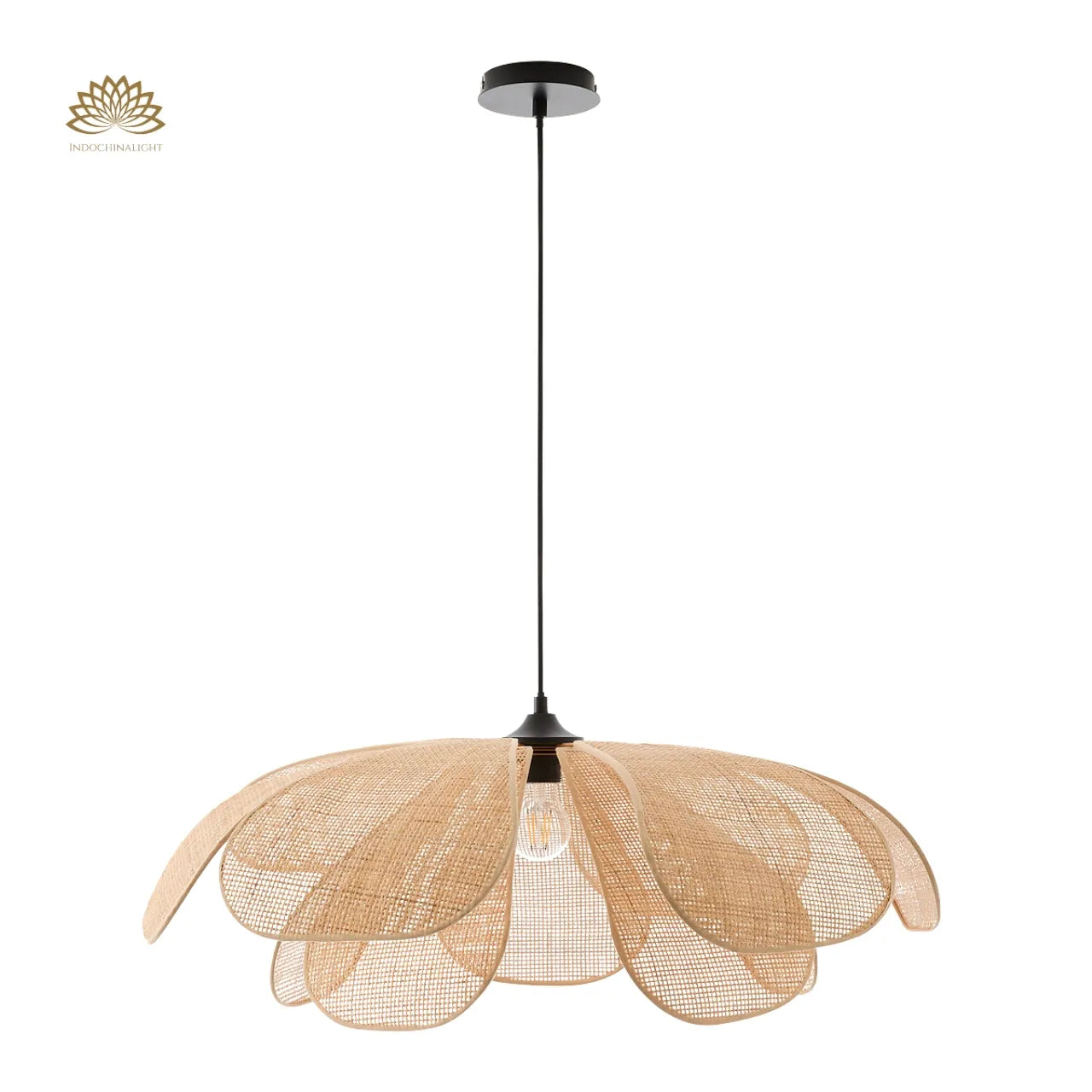 Cefalu rattan petal pendant light from IndochinaLight