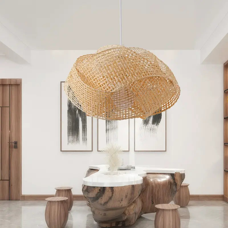 Chaner Single Woven Bamboo Pendant Light Shade