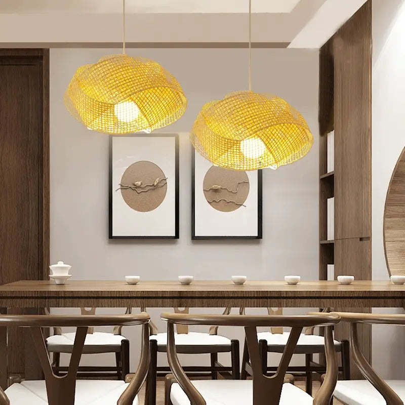 Chaner Single Woven Bamboo Pendant Light Shade