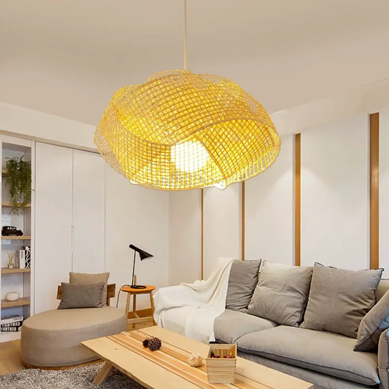 Chaner Single Woven Bamboo Pendant Light Shade