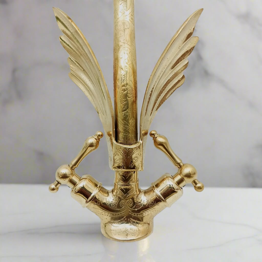 Unlacquered Brass Swan Faucet