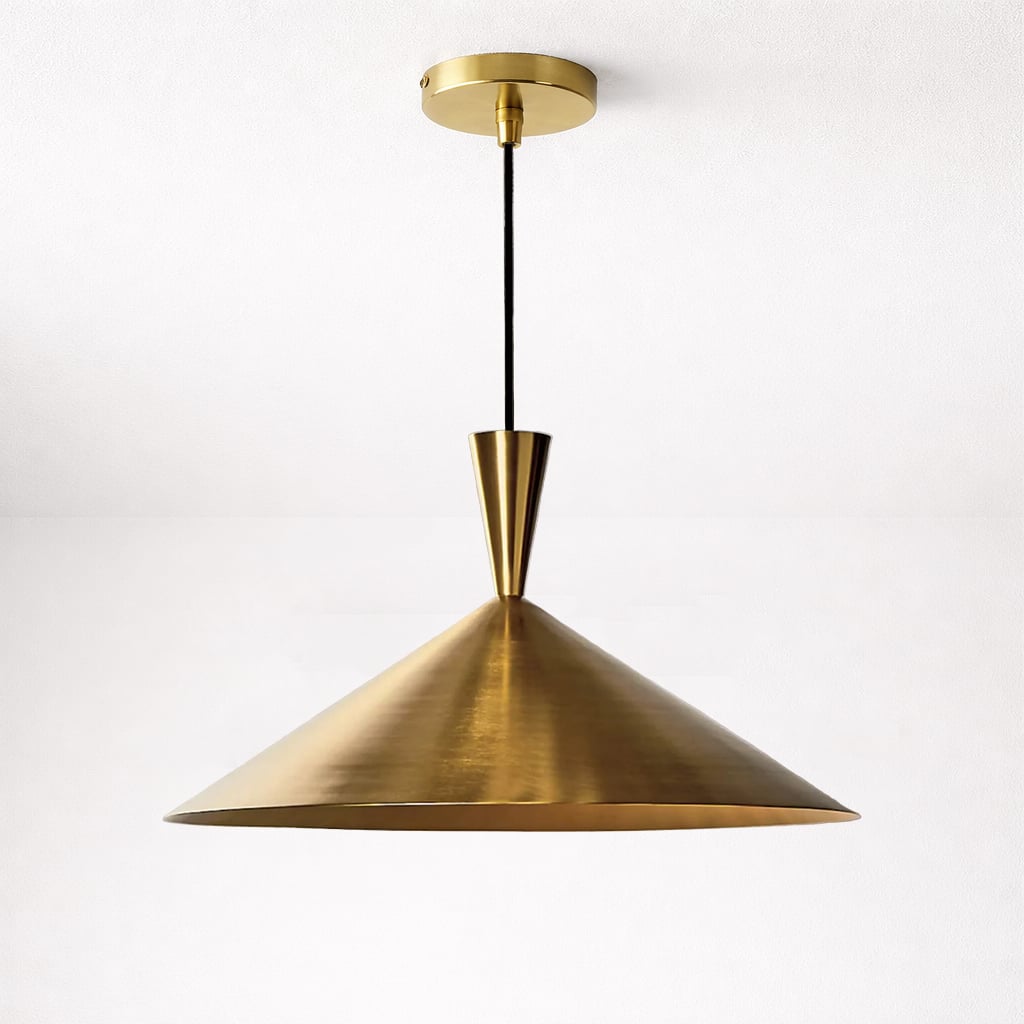 Conical Brass Pendant Light