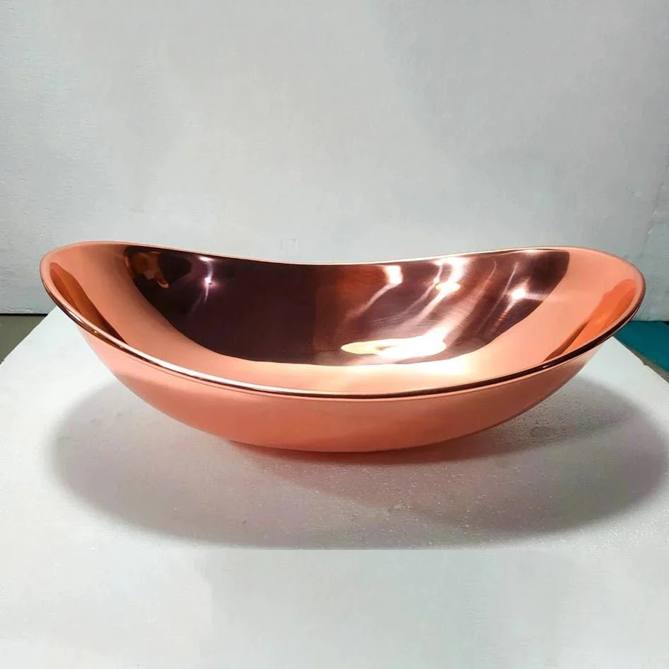 Handmade Copper Vessel Sink for Bathroom | Antique Style Fixture Brasska