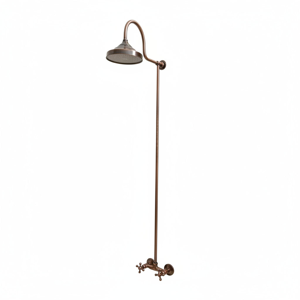 Copper Indoor and outdoor Shower System High Pressure with Round Shower Head