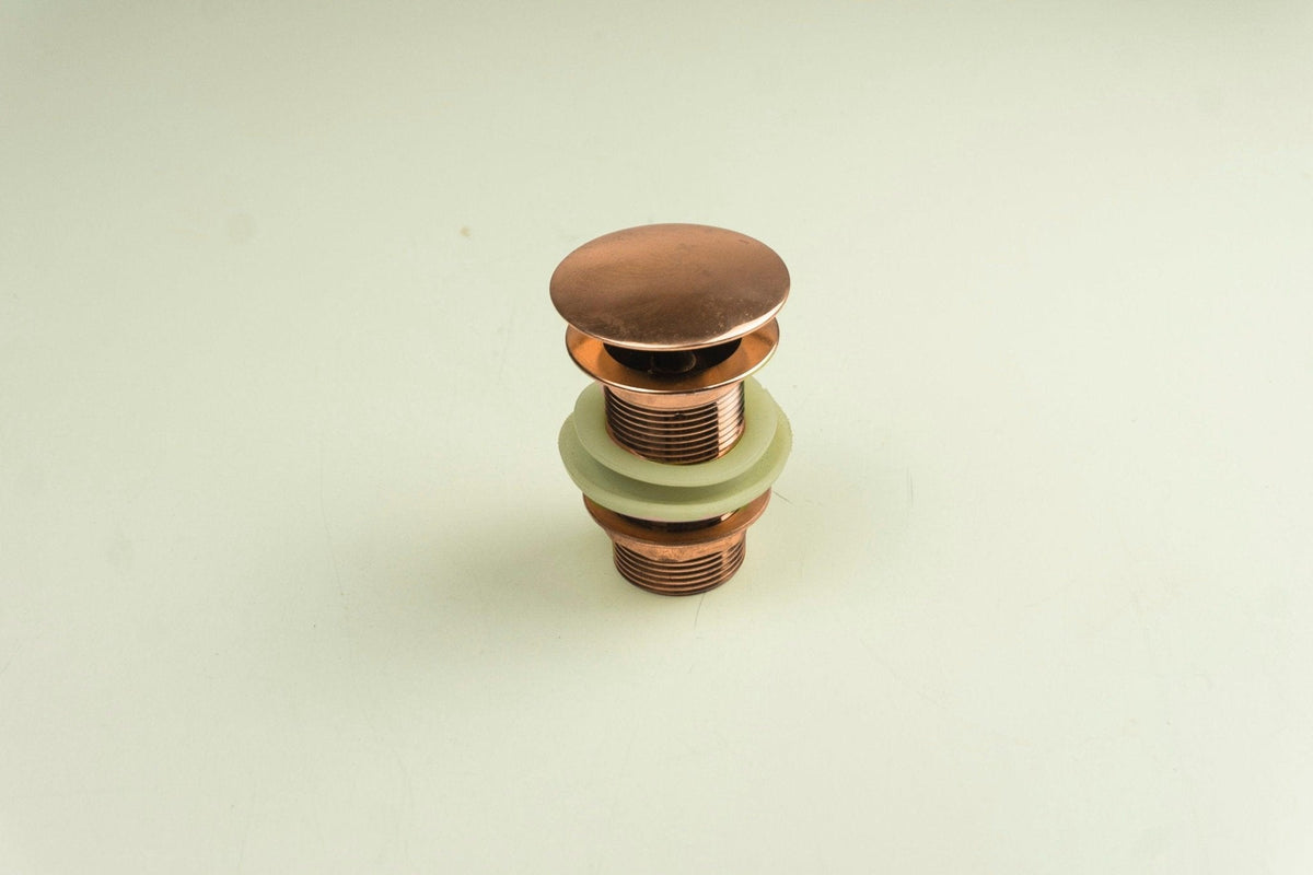 Handcrafted Copper Pop-Up Sink Drain for Elegant Bathroom and Kitchen