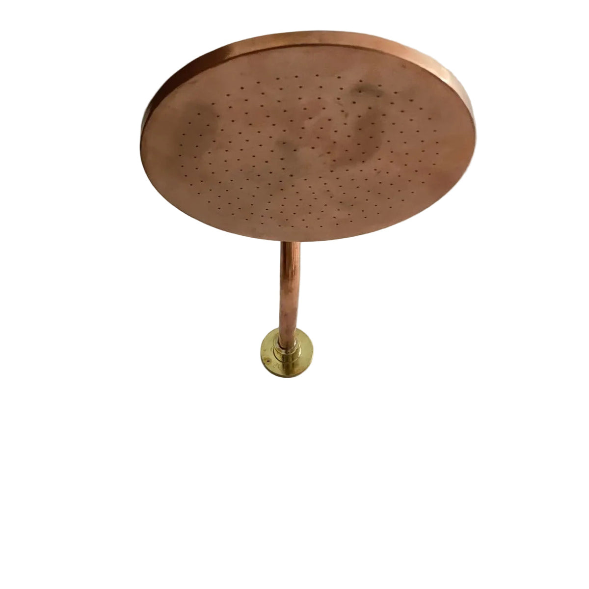 Vintage Copper Rainfall Shower Head with Extension Arm