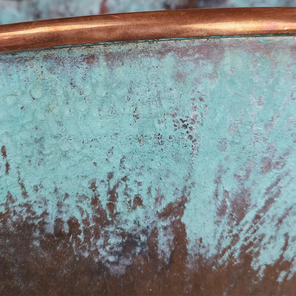 Verdigris Patina Copper Wall Mount Sink