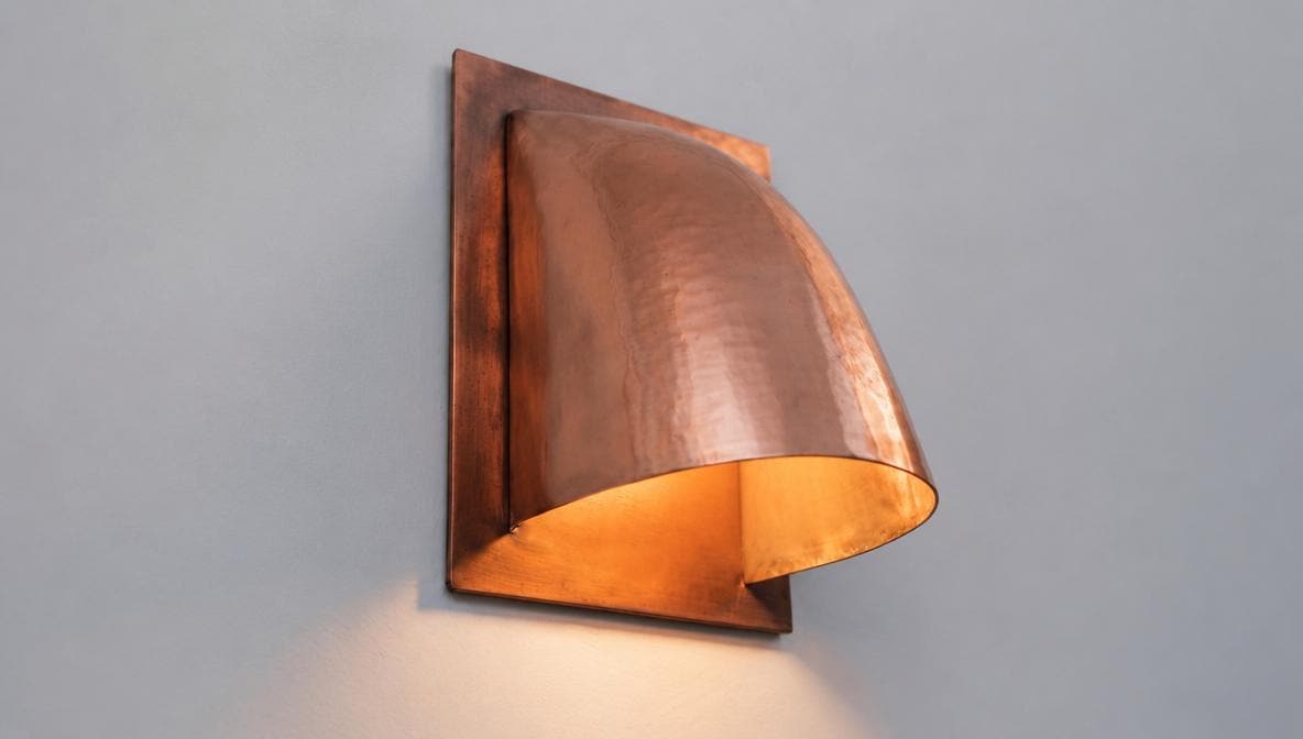 Copper Wall Sconce Light, Handmade Copper Lamp, Rustic Modern Farmhouse Wall Light, Indoor Outdoor Fixture