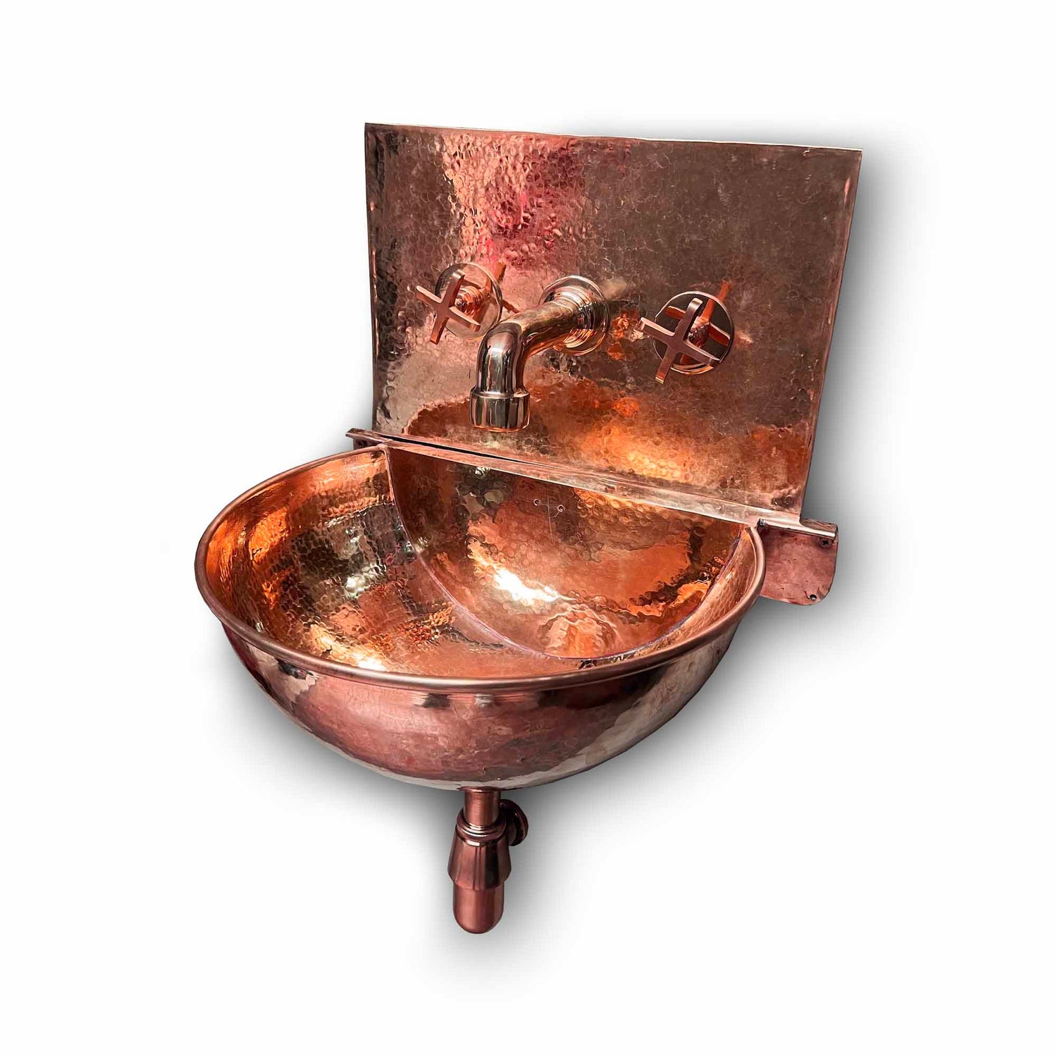 Copper Wall Mount Sink With Faucet