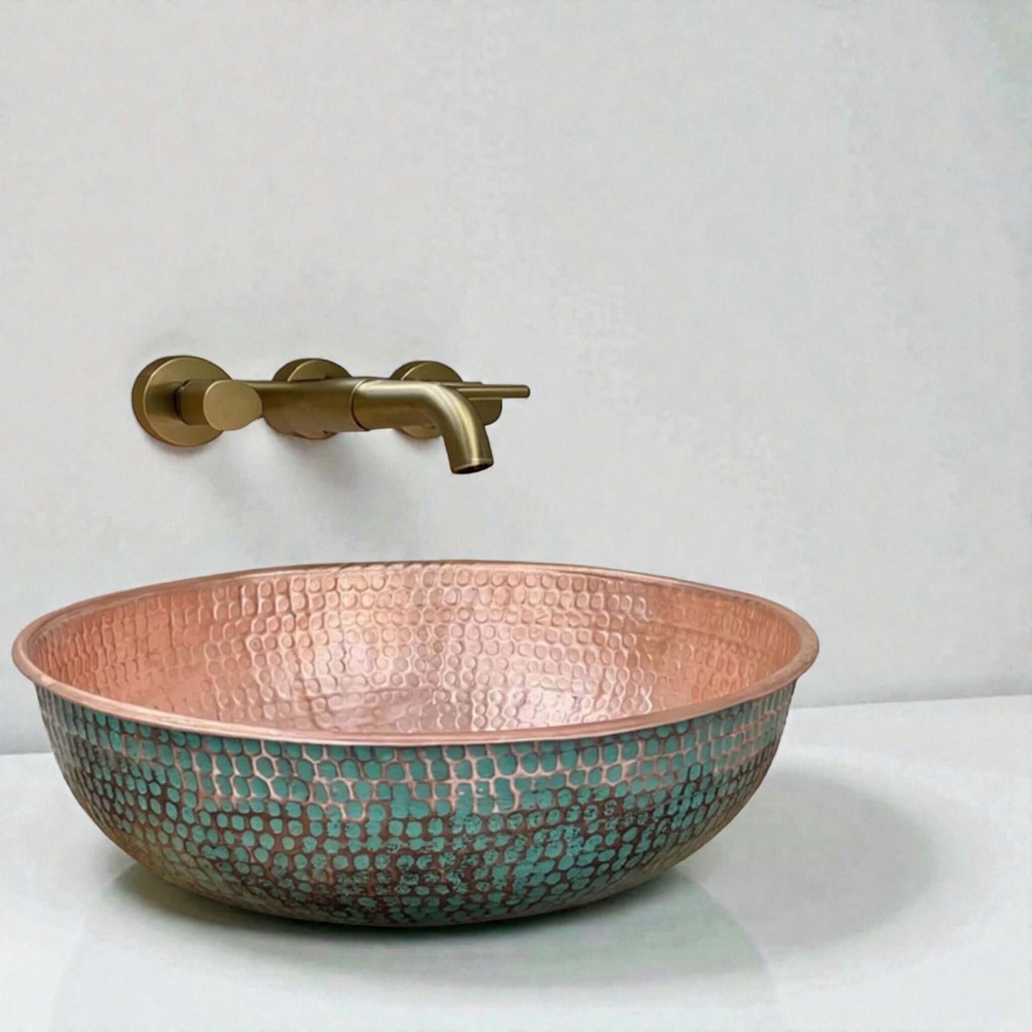 Green Patina Brass Vessel Sink