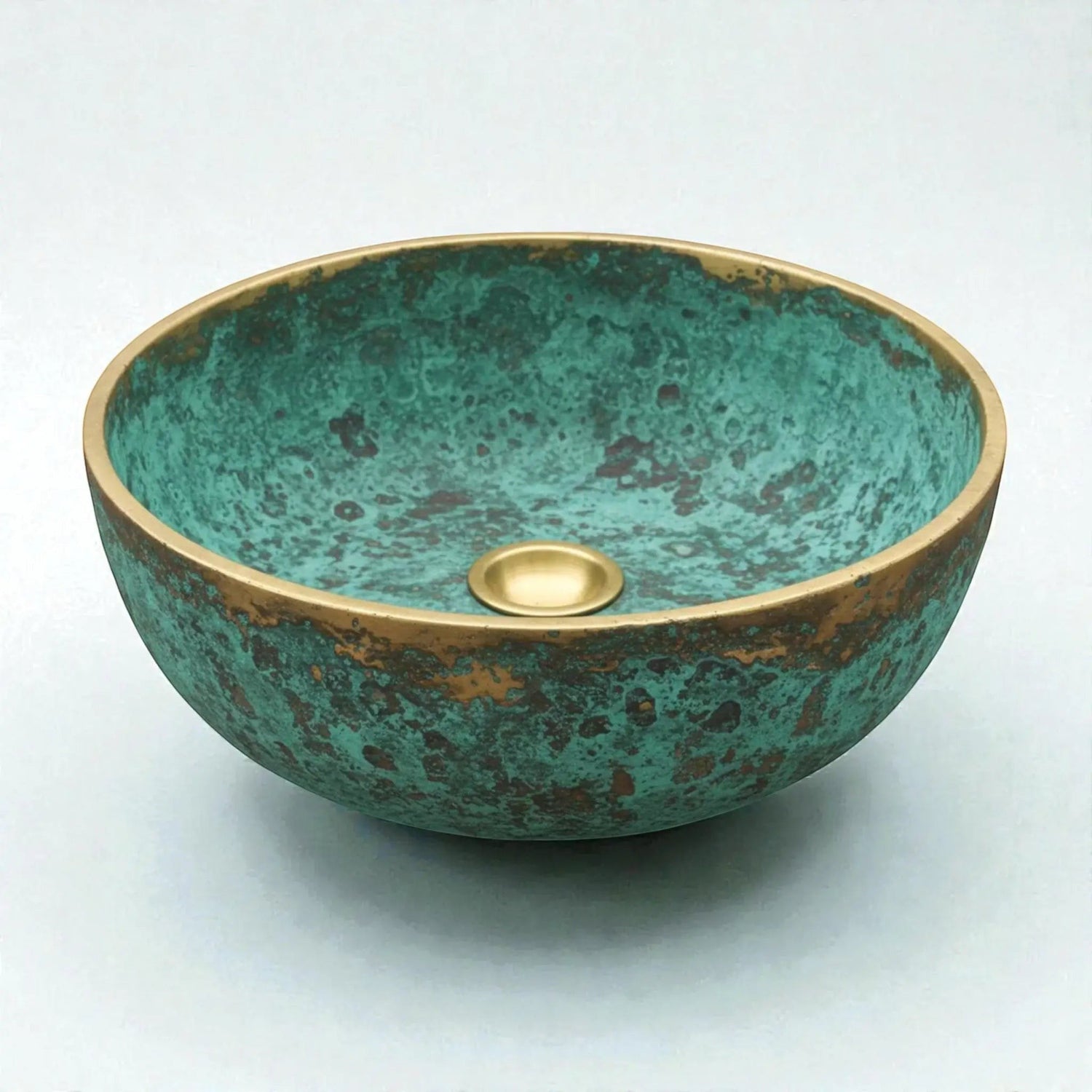 hammered copper vessel sink