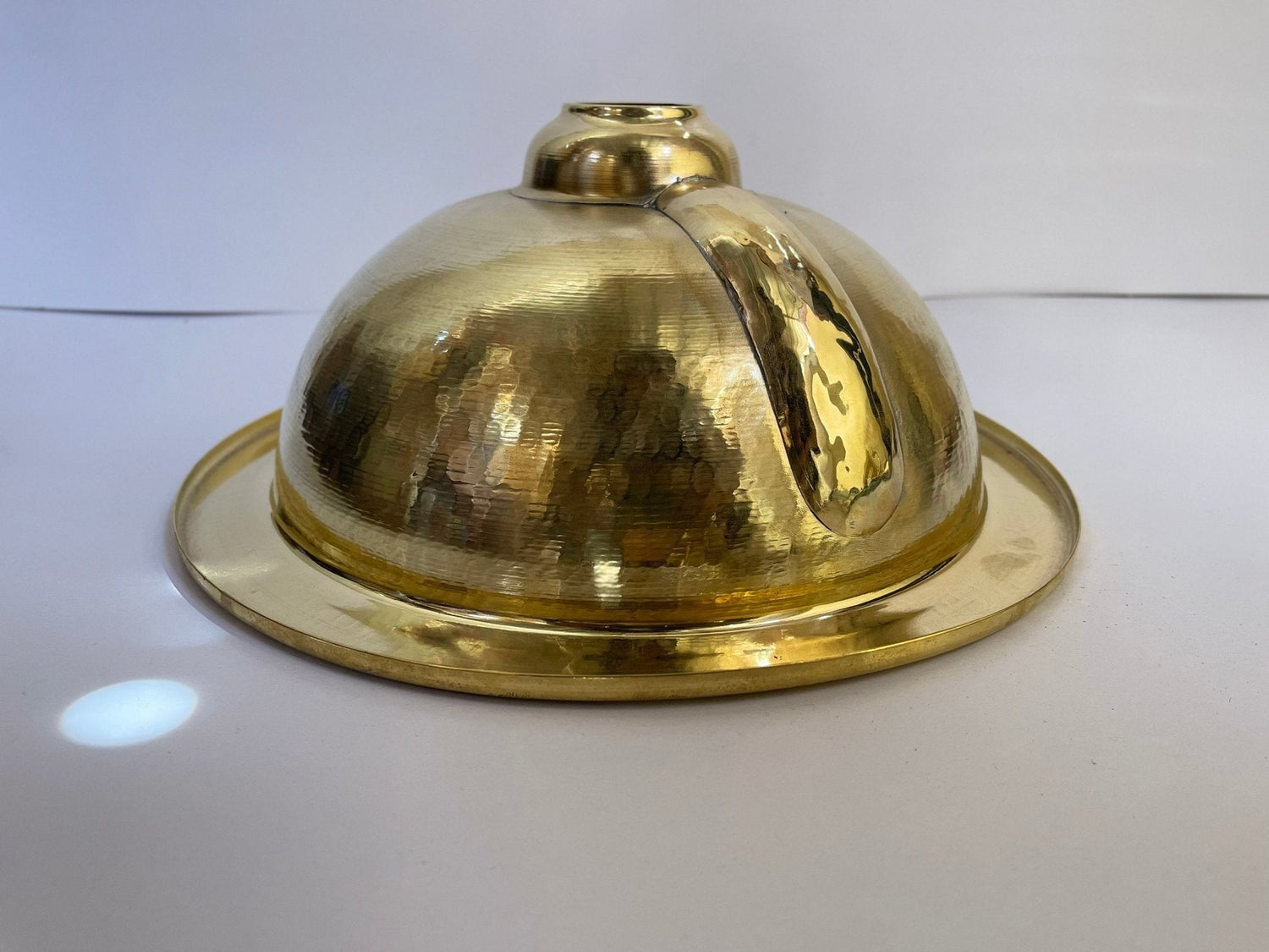 Custom Engraved Brushed Brass Sink - Round Unlacquered Bathroom Basin