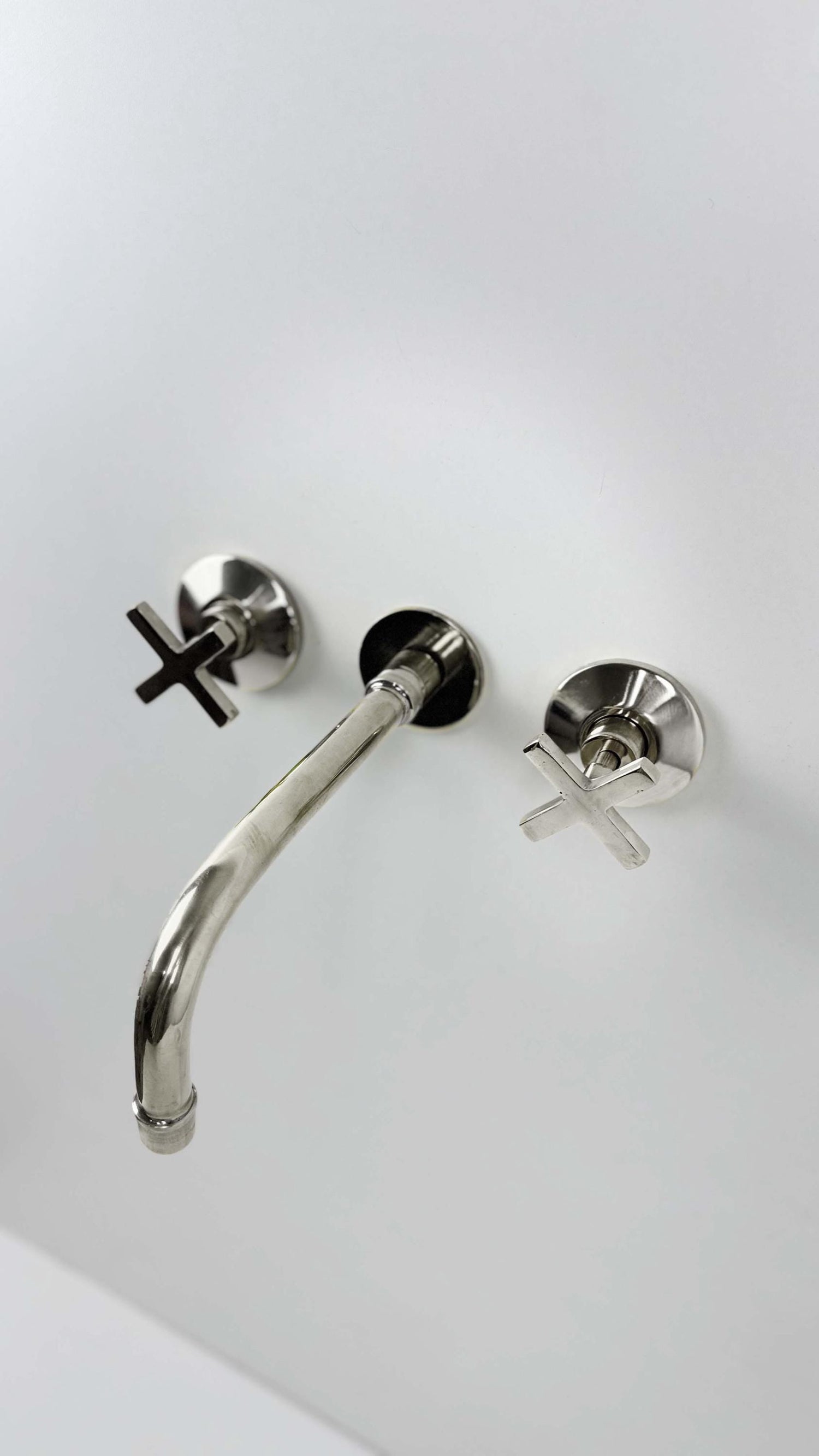 Polished Nickel Bathroom Faucet - Wall Mount Bathroom Faucets
