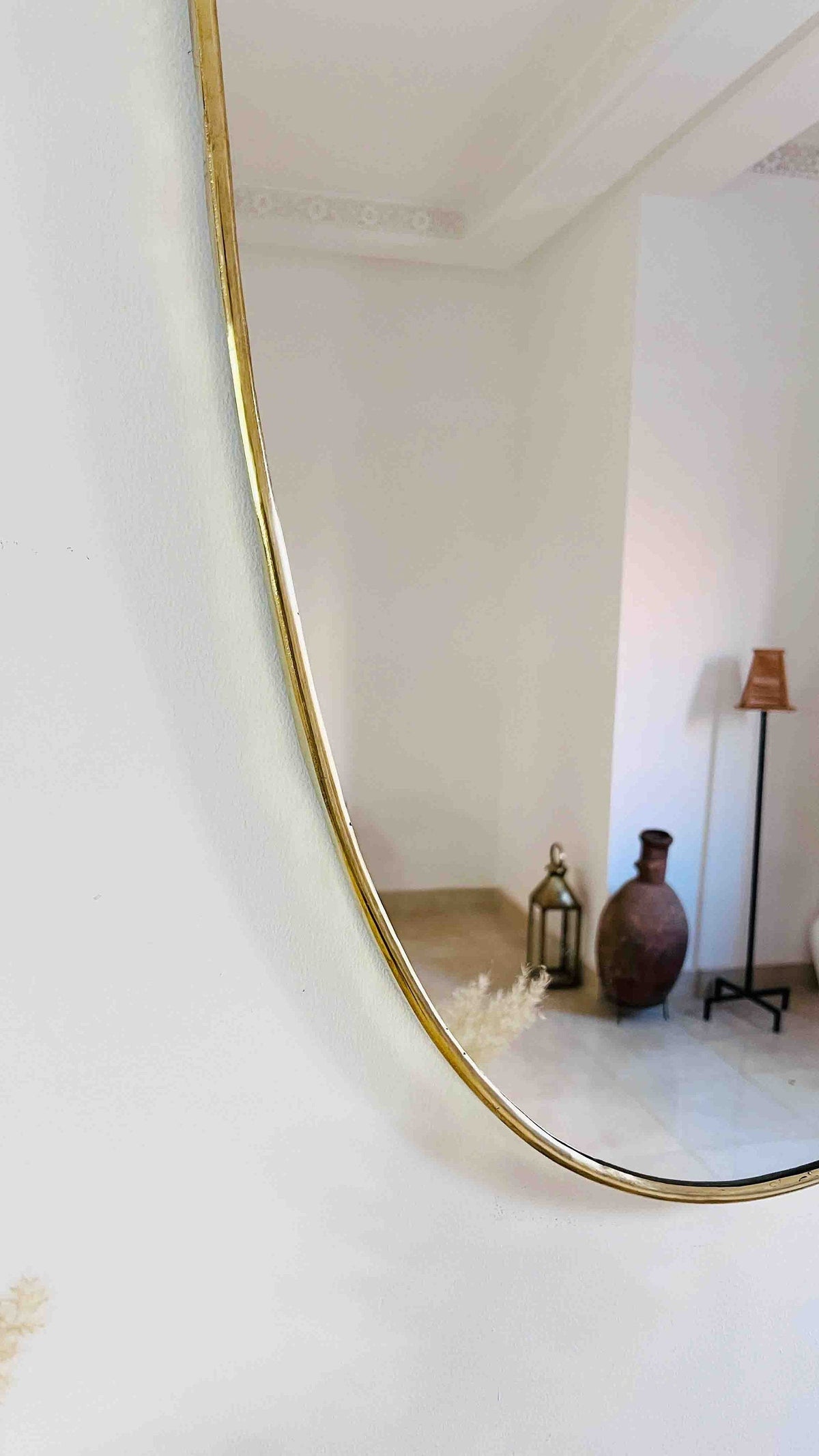 Varaudu Antique Brass Italian Shield Mirror Luxurious Bathroom Living Room Mirror 369099694 - Antique Brass Bathroom Mirror, Vanity Wall Decor