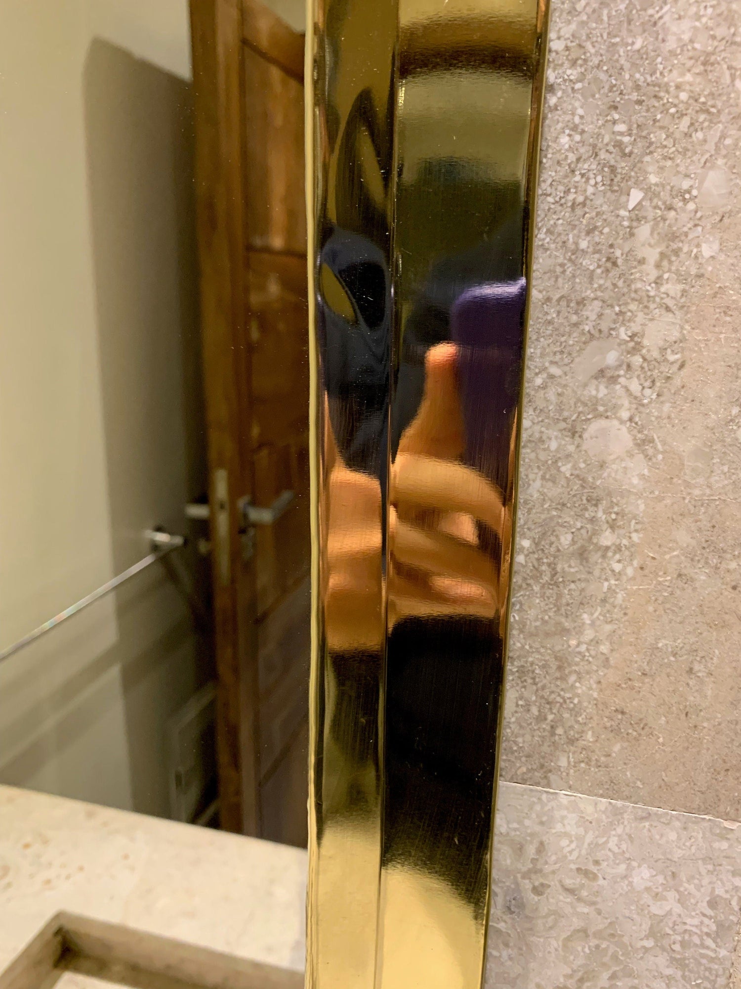 Varaudu Gold Rectangle Mirror Handmade Bathroom Mirror 369099687 - Antique Brass Bathroom Mirror, Vanity Wall Decor