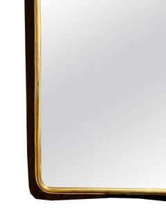 Varaudu Brass Rectangle Mirror - Antique Brass Bathroom Mirror, Vanity Wall Decor