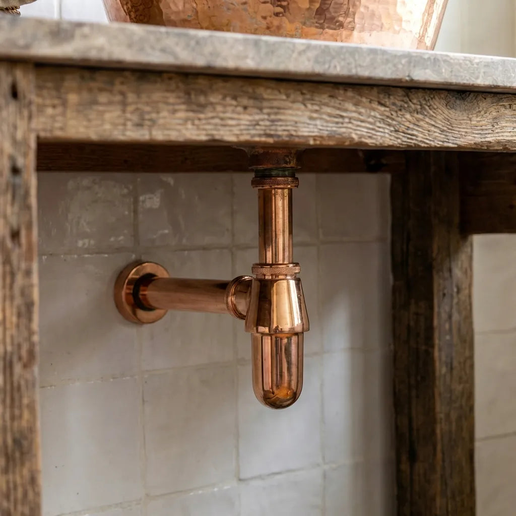 Hammered Copper Oval Vessel Sink – Rustic Tub Style Bathroom Wash Basin