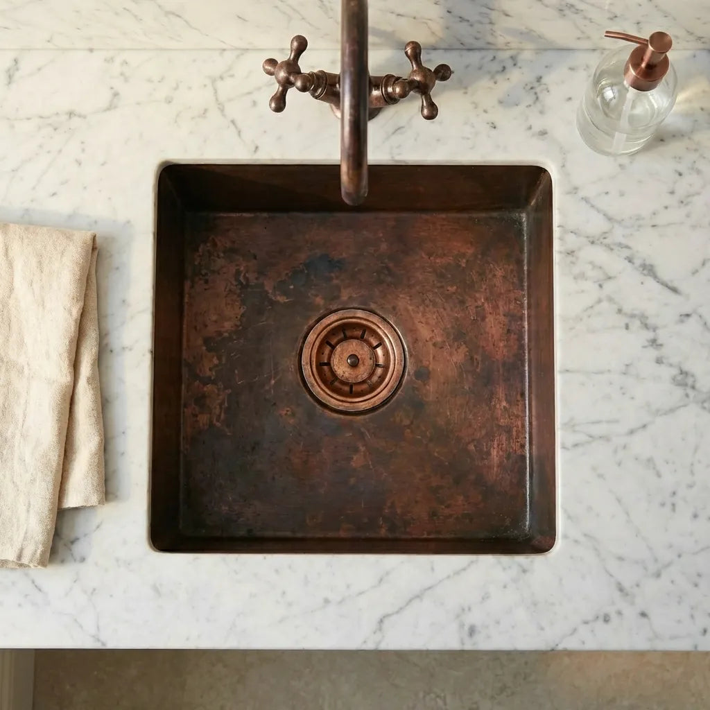 Undermount Copper Kitchen Bar Sink Various Sizes, Oil rubbed bronze bar Sink