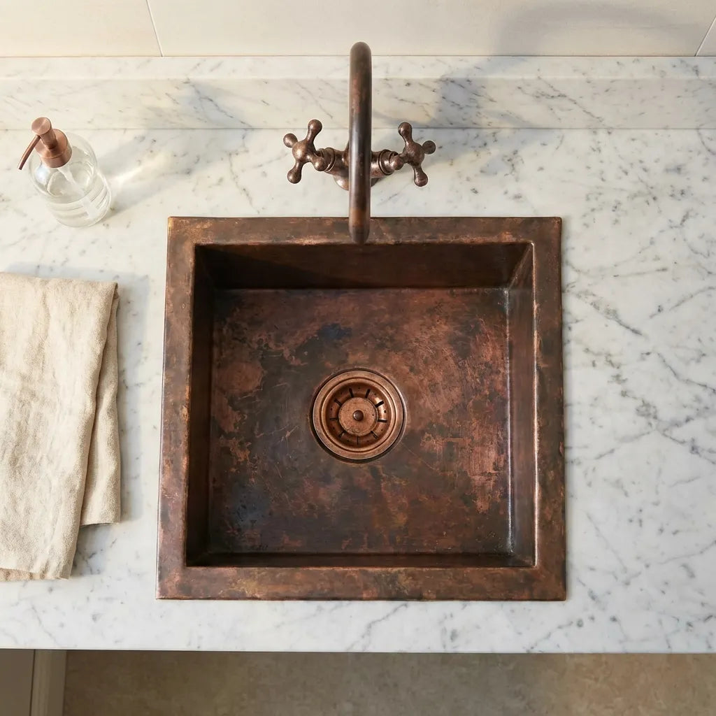 Undermount Copper Kitchen Bar Sink Various Sizes, Oil rubbed bronze bar Sink