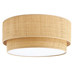 El Corte Drum Round Wicker Ceiling Light