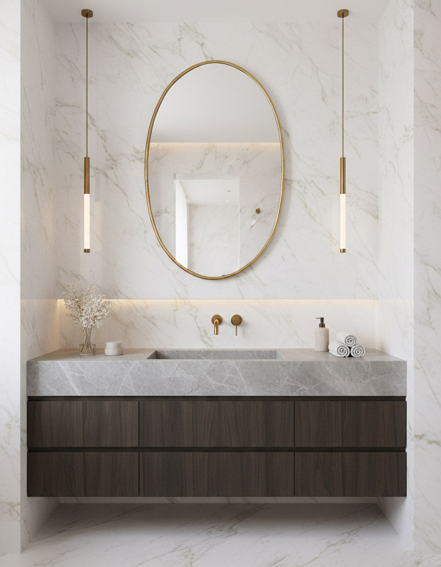 Varaudu Oval Antiqued Brass Mirror Unlacquered Brass Mirror 369099905 - Antique Brass Bathroom Mirror, Vanity Wall Decor