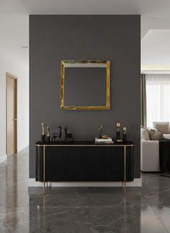Varaudu Gold Square Mirror Unlacquered Brass Mirror 369099644 - Antique Brass Bathroom Mirror, Vanity Wall Decor