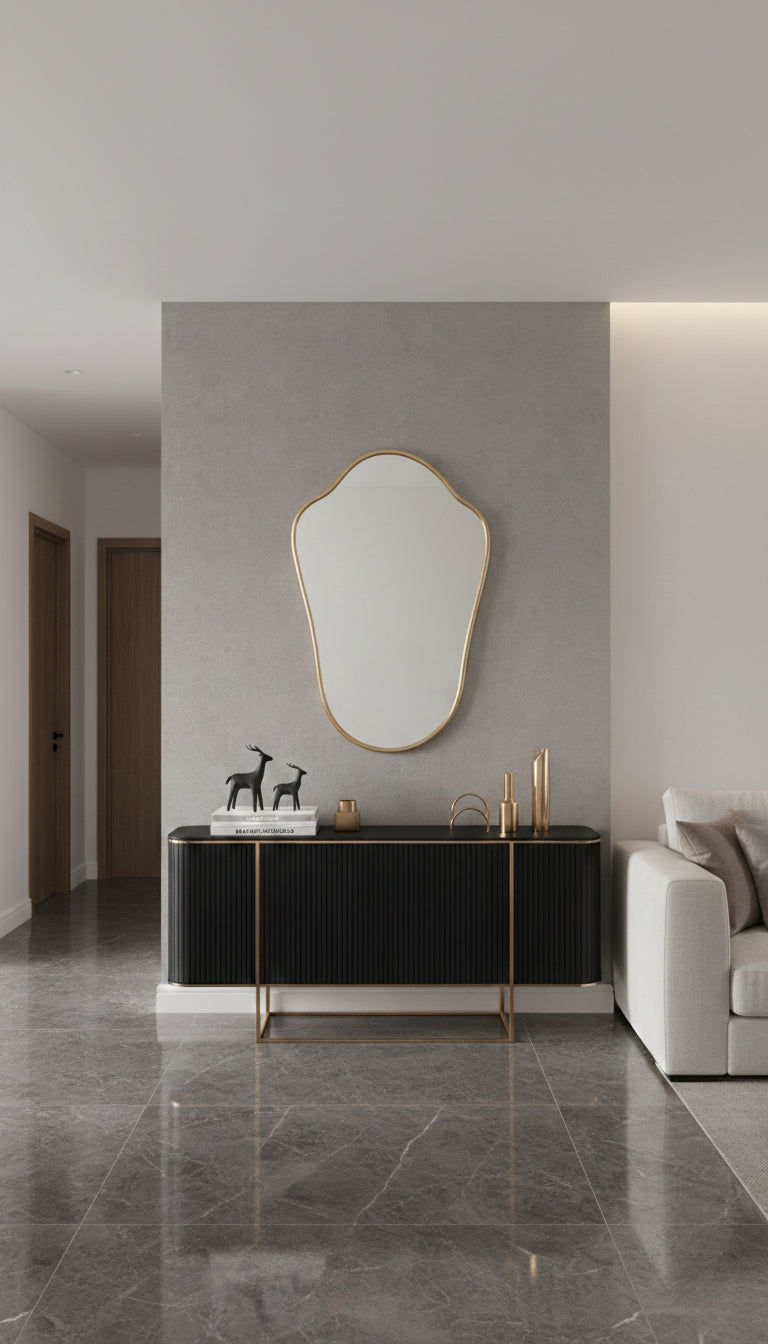 Varaudu Brass Wall Mirror Italian Shield Antique Unlacquered Brass Mirror 369099708 - Antique Brass Bathroom Mirror, Vanity Wall Decor