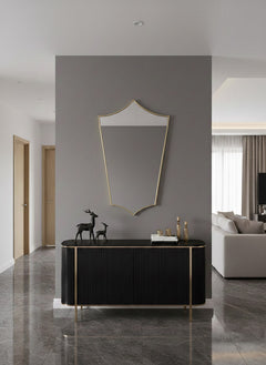 Varaudu Italian Brass Frame Wall Mirror Antique Brass Unlacquered Brass 369099722 - Antique Brass Bathroom Mirror, Vanity Wall Decor
