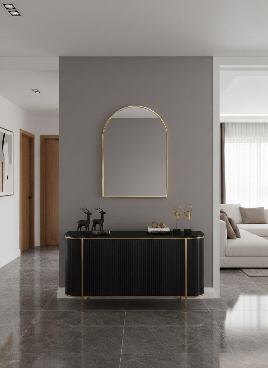 Varaudu Unlacquered Brass Arch Mirror Customized Brass Mirror 369099679 - Antique Brass Bathroom Mirror, Vanity Wall Decor