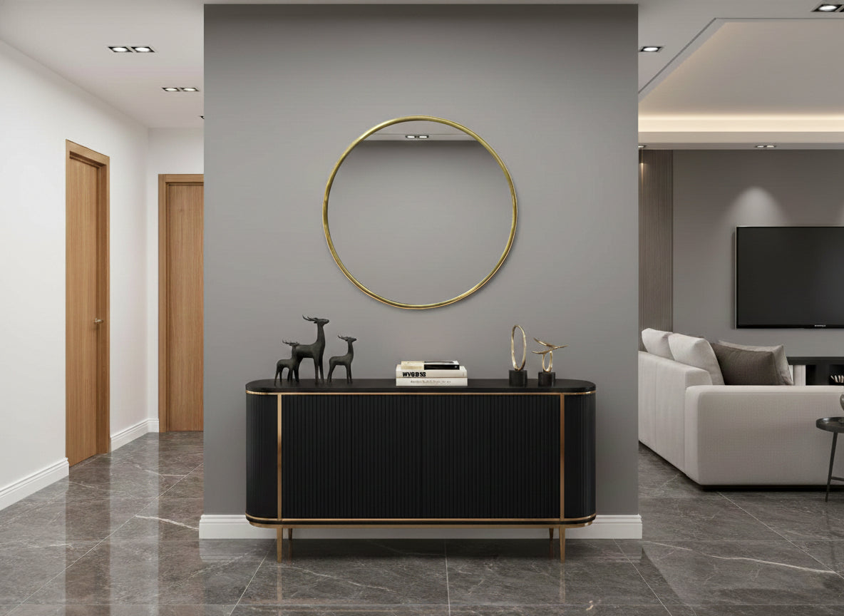 Varaudu Gold Brass Circle Mirror Unlacquered Brass Mirror 369099656 - Antique Brass Bathroom Mirror, Vanity Wall Decor