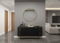 Varaudu Gold Brass Circle Mirror Unlacquered Brass Mirror 369099656 - Antique Brass Bathroom Mirror, Vanity Wall Decor