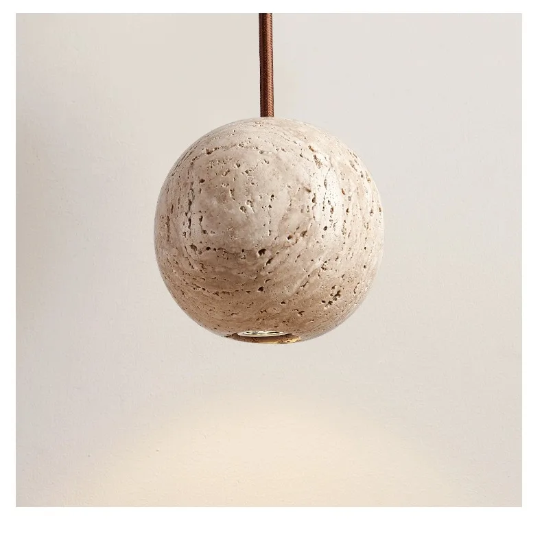 Fabien Wabi Sabi Globe Stone Pendant Light