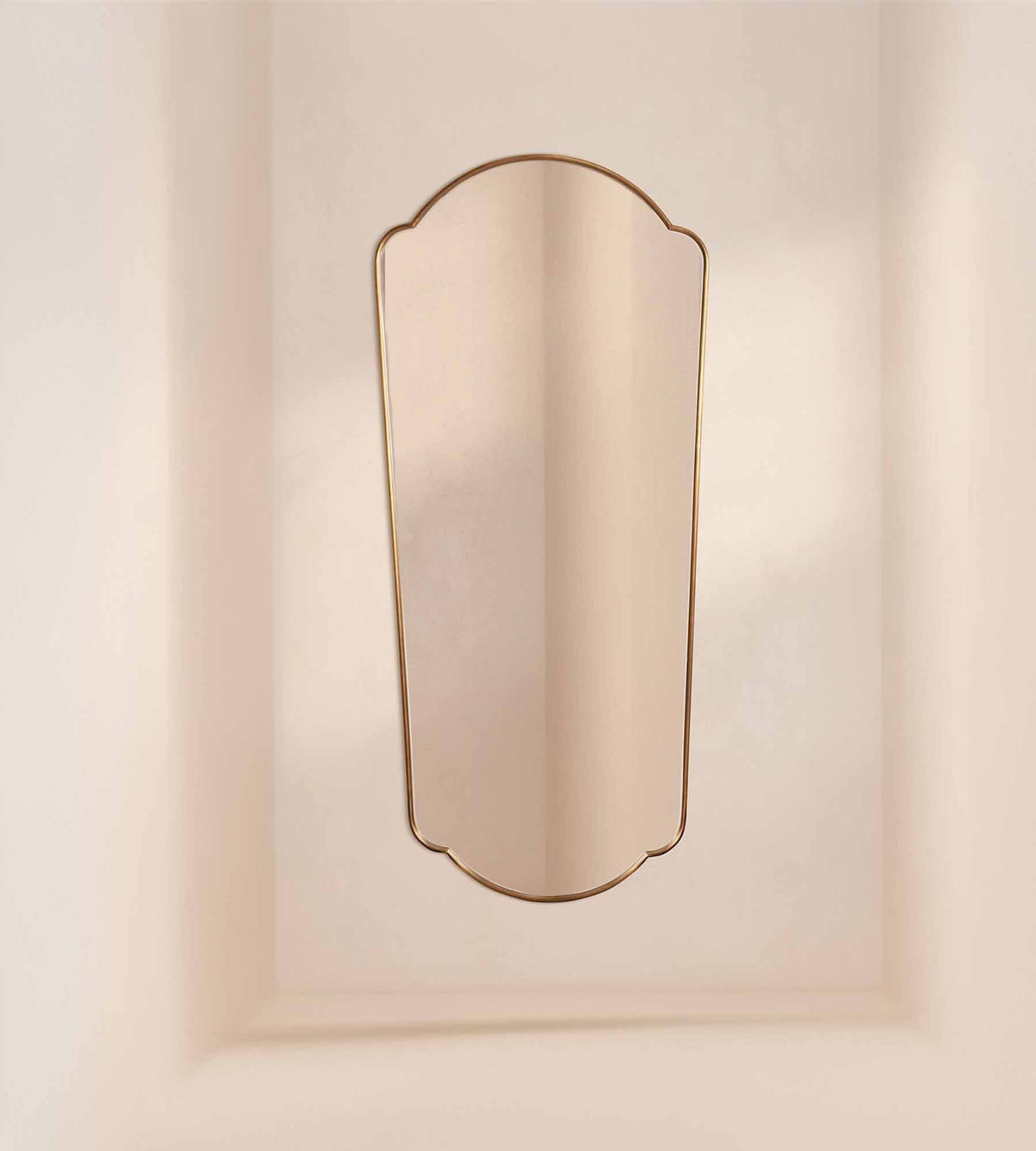 Varaudu Full Length Mirror Bedroom Mirror - Antique Brass Bathroom Mirror, Vanity Wall Decor