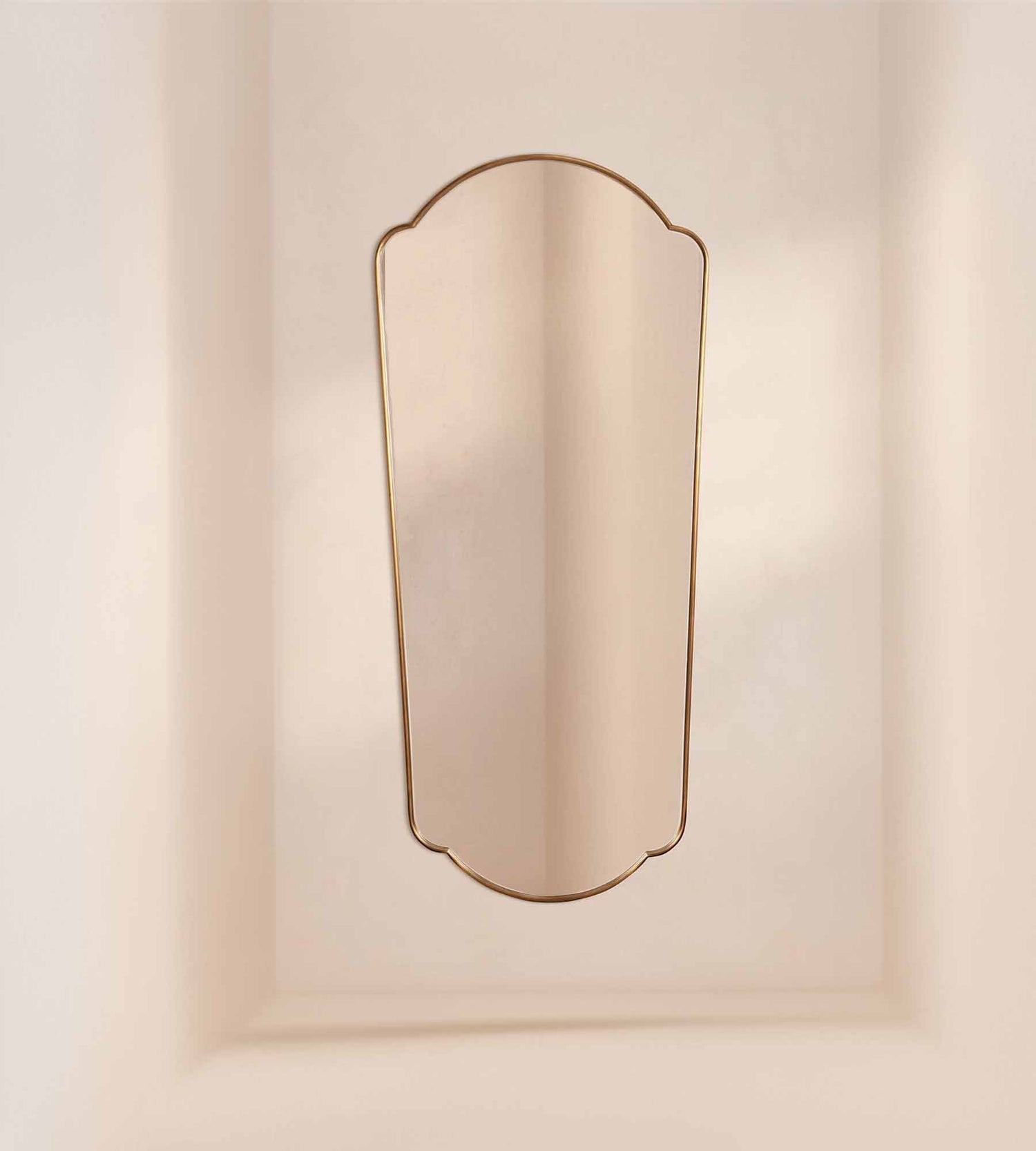 Varaudu Full Length Mirror Bedroom Mirror - Antique Brass Bathroom Mirror, Vanity Wall Decor
