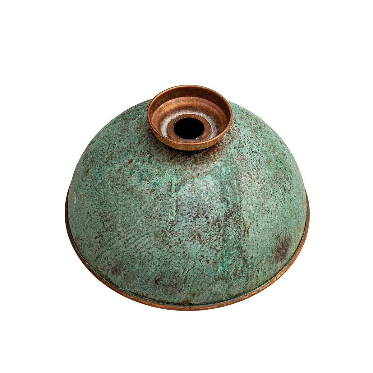 Green Patina Hammered Copper Vessel Sink – Handmade Bathroom
