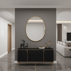 Varaudu Brass Oval Mirror Handmade Gold Bedroom Mirror 369099680 - Antique Brass Bathroom Mirror, Vanity Wall Decor
