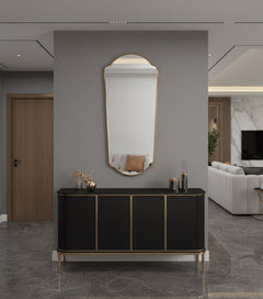 Varaudu Full Length Mirror Bedroom Mirror - Antique Brass Bathroom Mirror, Vanity Wall Decor