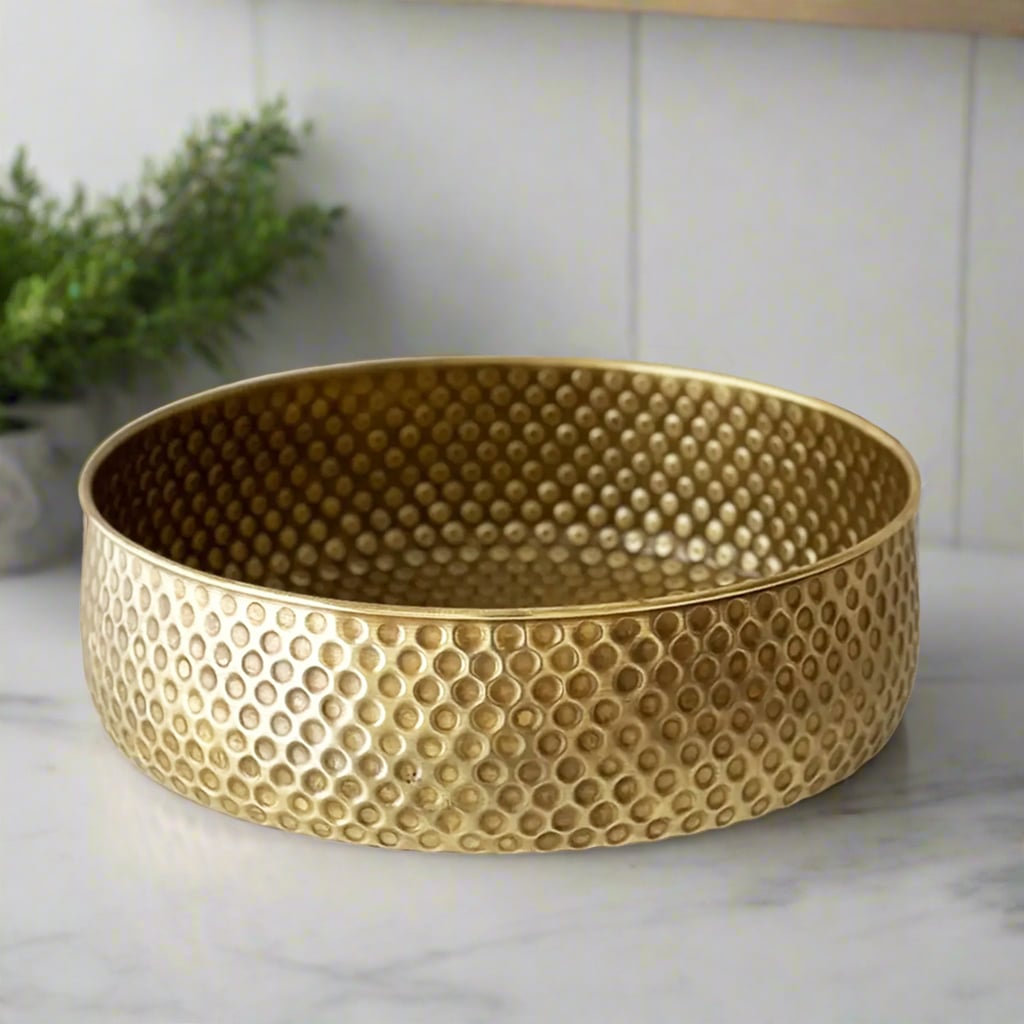 Hammered Brass Basin