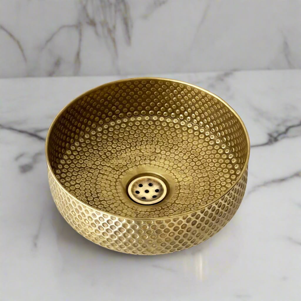 Hammered Brass Basin