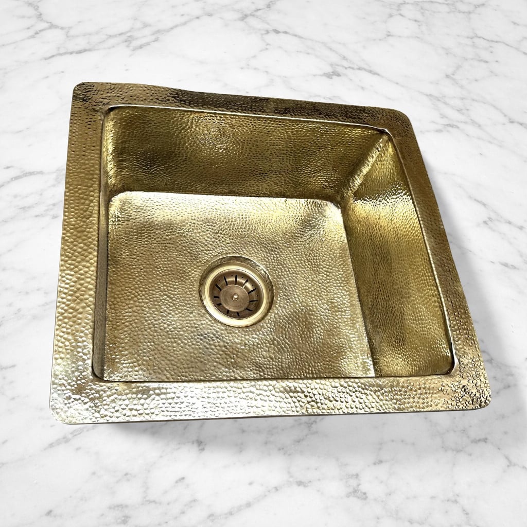 Hammered Undermount Brass Kitchen Sink