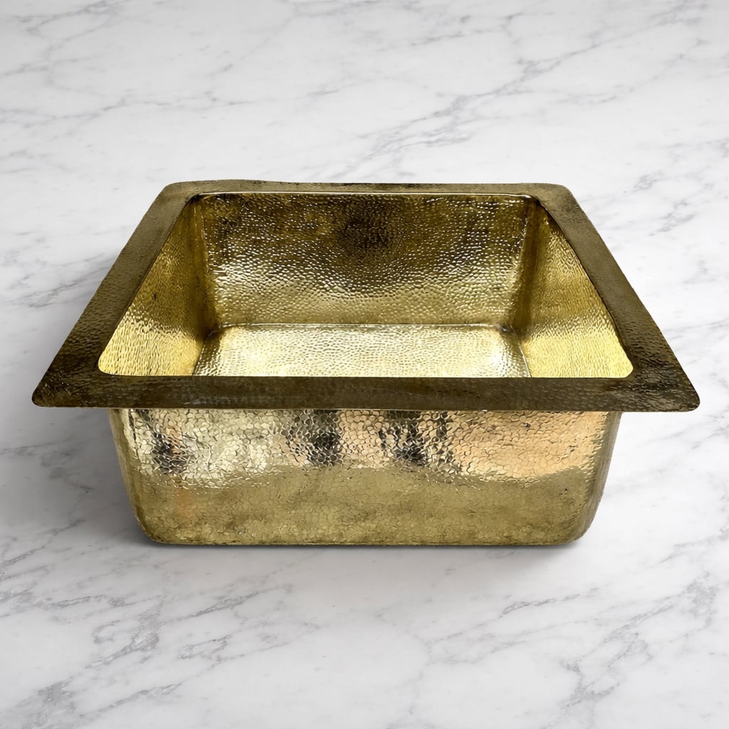 Hammered Undermount Brass Kitchen Sink