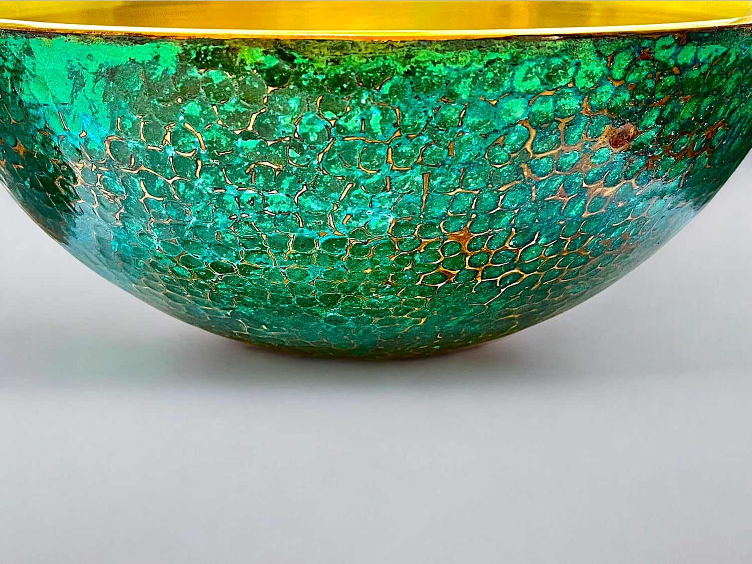 Hammered Brass Vessel Sink - Art Deco Patina Bathroom Basin