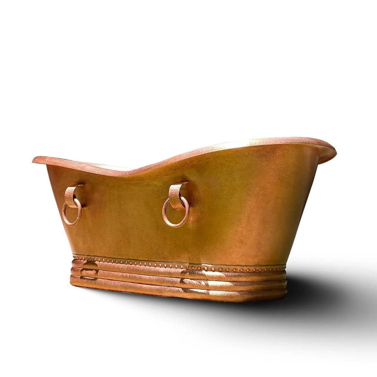 Handcrafted Hammered Copper Bathtub for Luxury Soaking