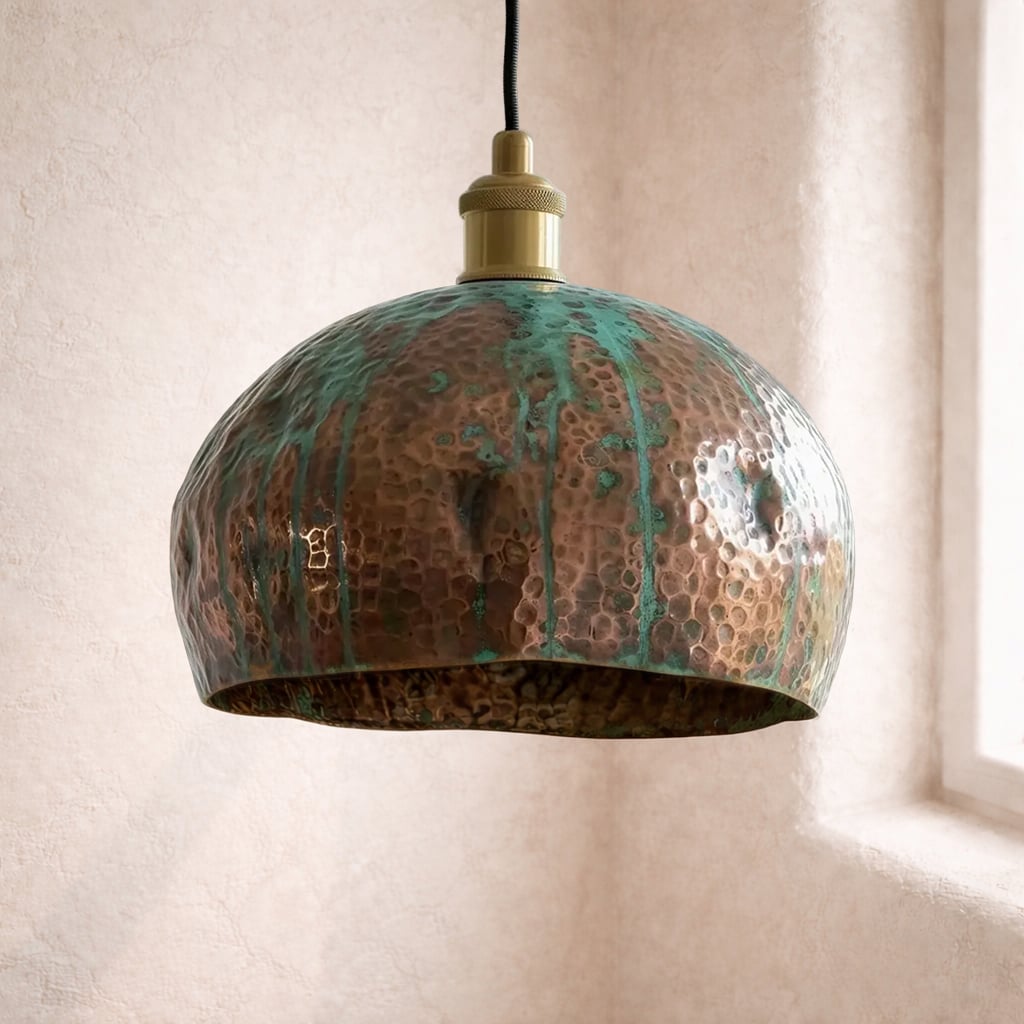 Drip-pattern Copper Pendant Light
