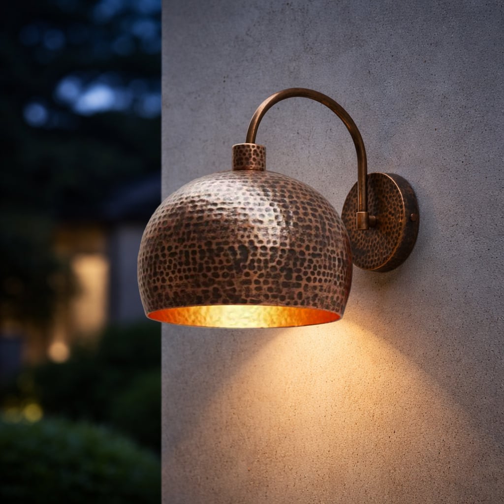 Hammered Copper Wall Sconce
