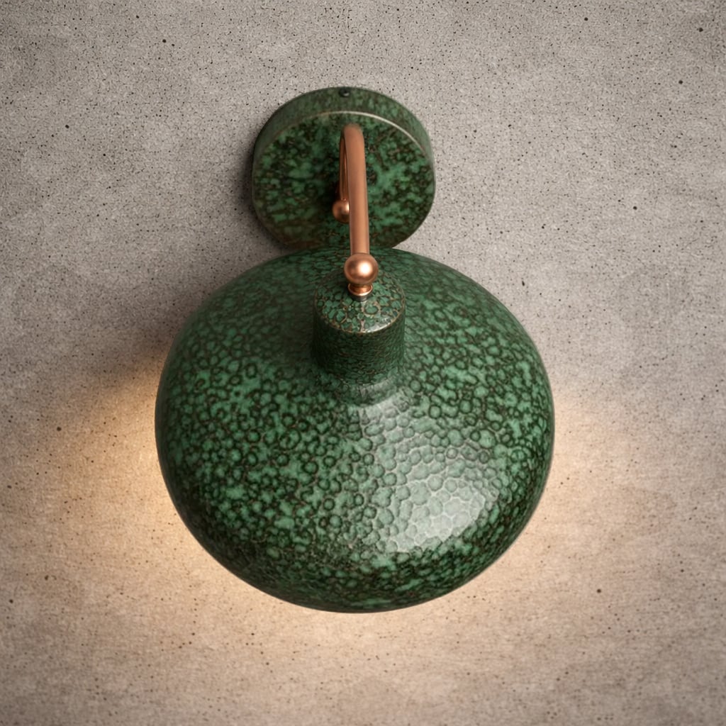 Hammered Patina Copper Wall Sconce