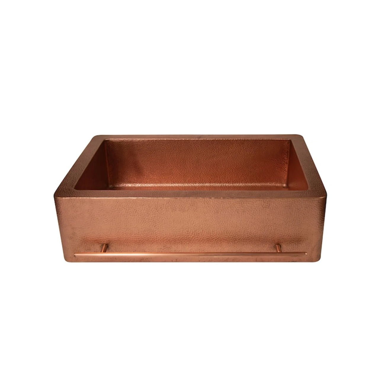 Hammered Copper Farmhouse Kitchen Sink with Single Bowl